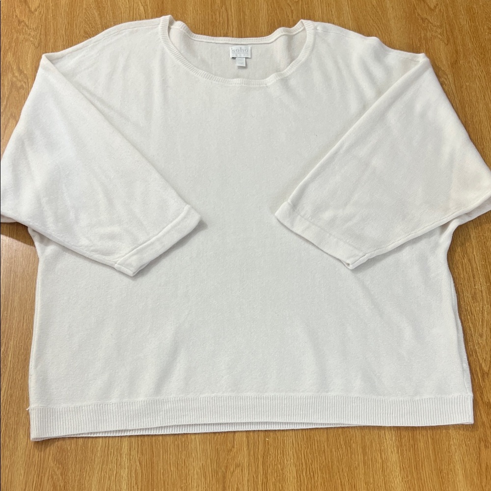 Soho White Women's Sweater Cardigan